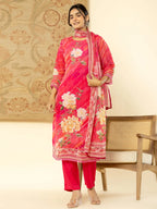 Yufta Oragnza Kurta Dupatta Set With Lining And Intricate Handwork | Grocsy