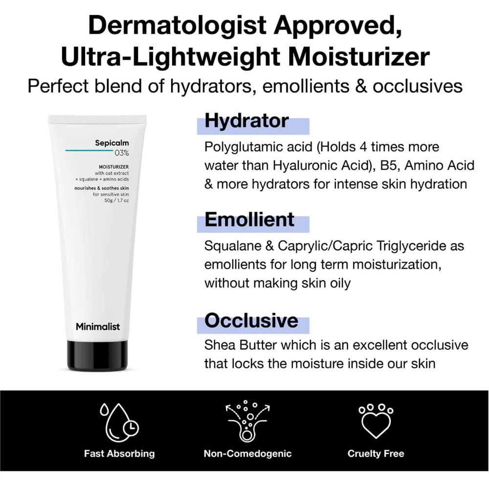 Minimalist Sepicalm 3% + Oat Moisturizer | Grocsy