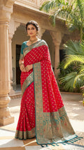 Mameraa Sarees Pink Soft Banarasi Silk Saree With Zari Weaving Meenakari Design-Pink | Grocsy