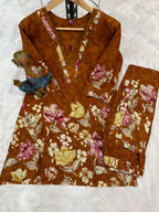 Pramukh Fab Mustard Color Cotton Co-ord Set | Grocsy