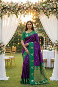 Mameraa Sarees Wne Soft Silk Blend Saree With Zari Weaving Meenakari Design-Wine | Grocsy