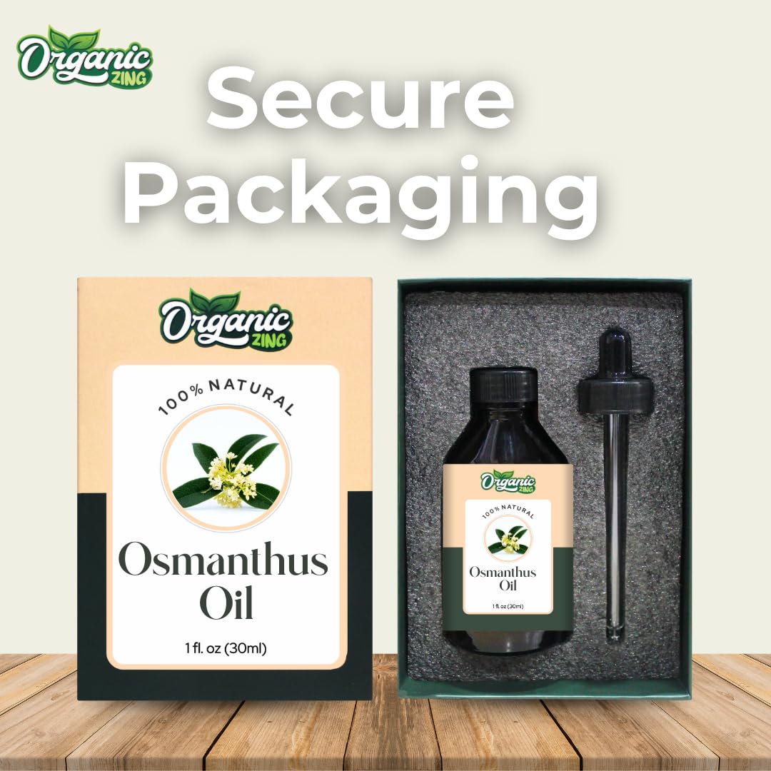 Organic Zing Osmanthus (Osmanthus fragrans) Oil | Pure & Natural Steam Distilled Essential Oil for Aroma, Diffusers & Skincare | Grocsy