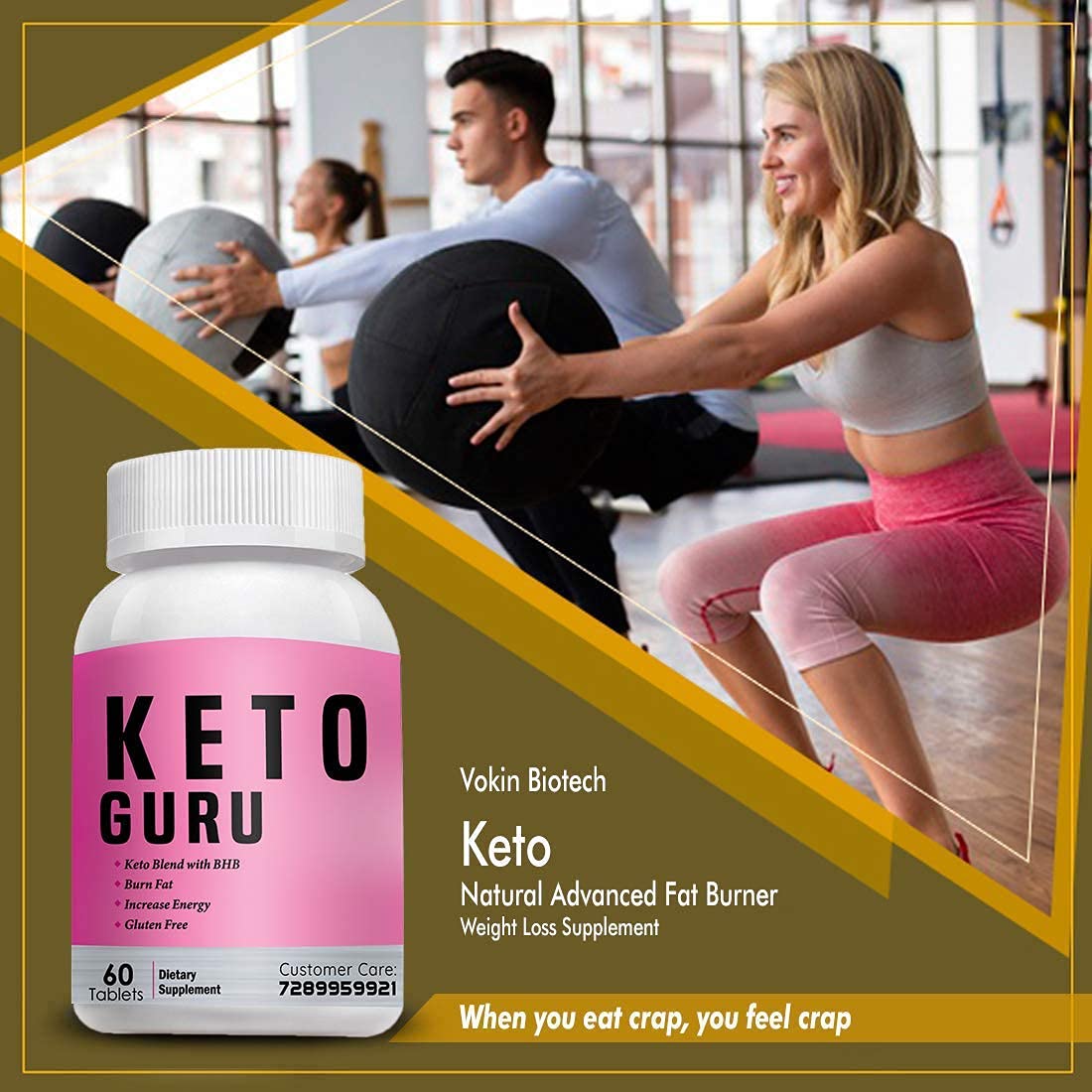 Vokin Biotech Keto Guru Tablets for weight loss | Fat Burner Supplement | Grocsy