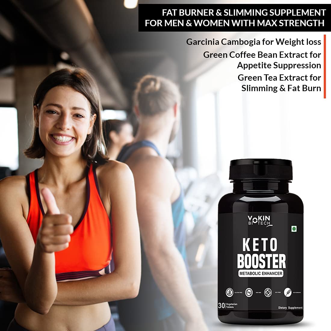 Vokin Biotech Keto Booster Advanced Weight Loss Supplement,Natural Fat Burner | Grocsy