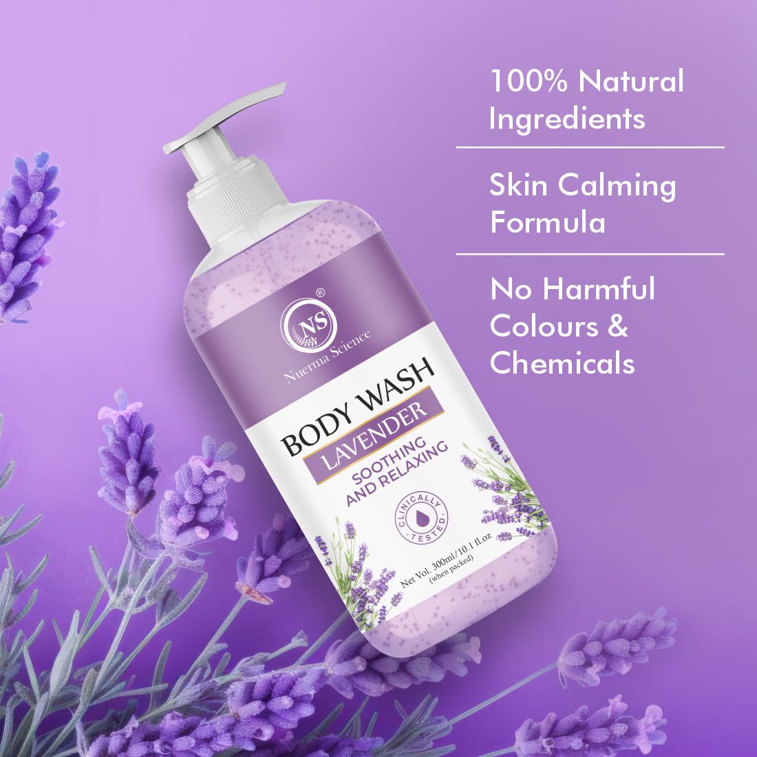 Nuerma Science Lavender Body Wash | For Soothing & Relaxing Body | Grocsy