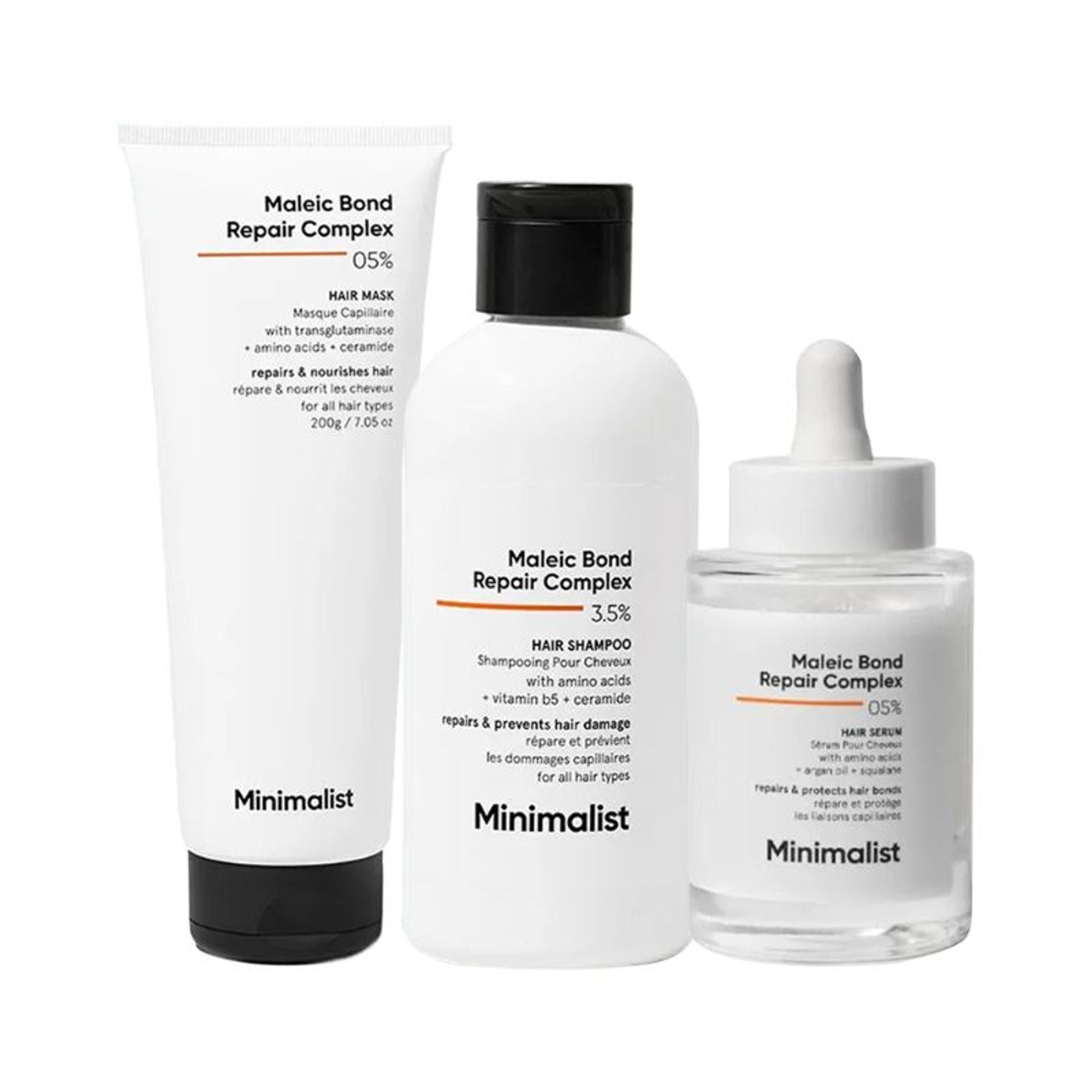 Minimalist Maleic Bond Repair Hair Combo | Grocsy