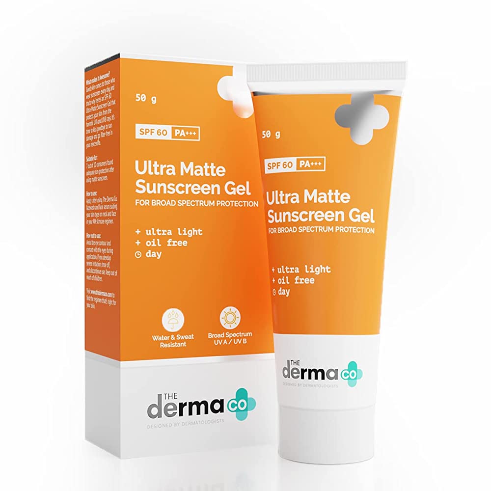 The Derma Co Ultra Matte Sunscreen Gel for Broad Spectrum Protection | Grocsy