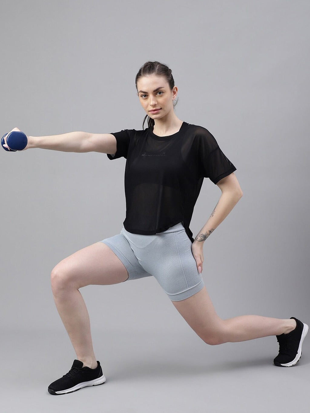 MKH Relaxed Fit Typography Printed Drop-Shoulder Sleeves Dri-FIT Sheer Training T-shirt | Grocsy