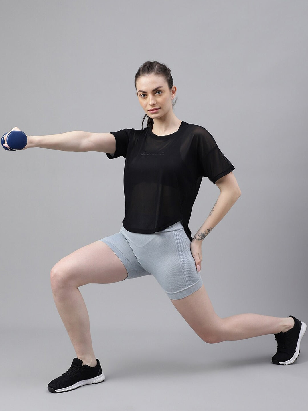 MKH Relaxed Fit Typography Printed Drop-Shoulder Sleeves Dri-FIT Sheer Training T-shirt | Grocsy
