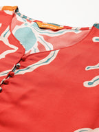 Indo Era Floral Printed Regular Pure Cotton Kurta with Trousers | Grocsy