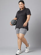 MKH Plus Size Drop-Shoulder Sleeves Dri-FIT Relaxed Fit Training T-shirt | Grocsy