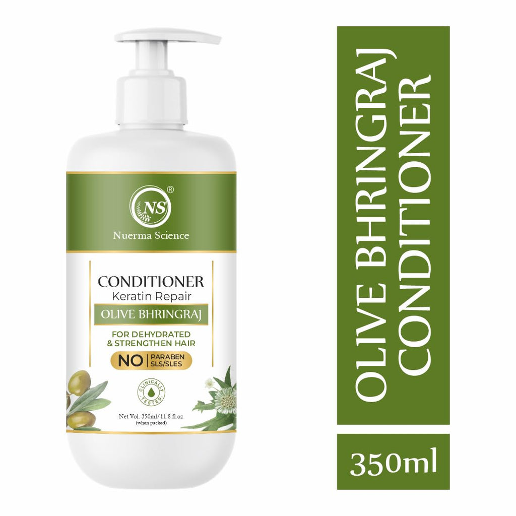 Nuerma Science Keratin Repair Olive Bhringraj Hair Conditioner for Dehydrated & Strengthen Hair | Grocsy