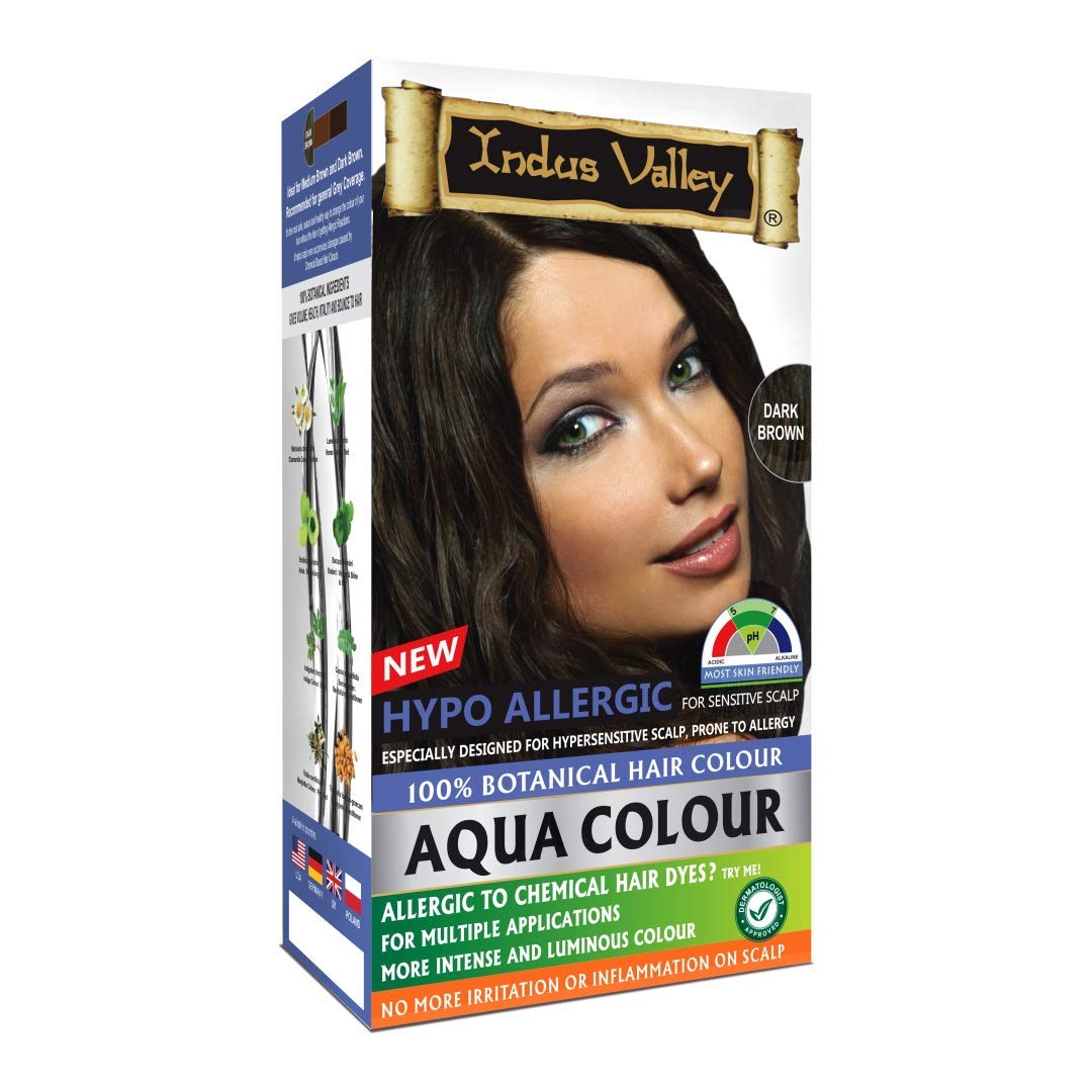 Indus Valley Aqua Hair Color Gray Coverage Hair Dye Allergy Free Organic Hair Color | Grocsy