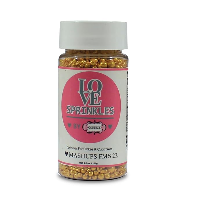 Confect Gold | Sprinkles Bottle for Decoration Bottle | Grocsy
