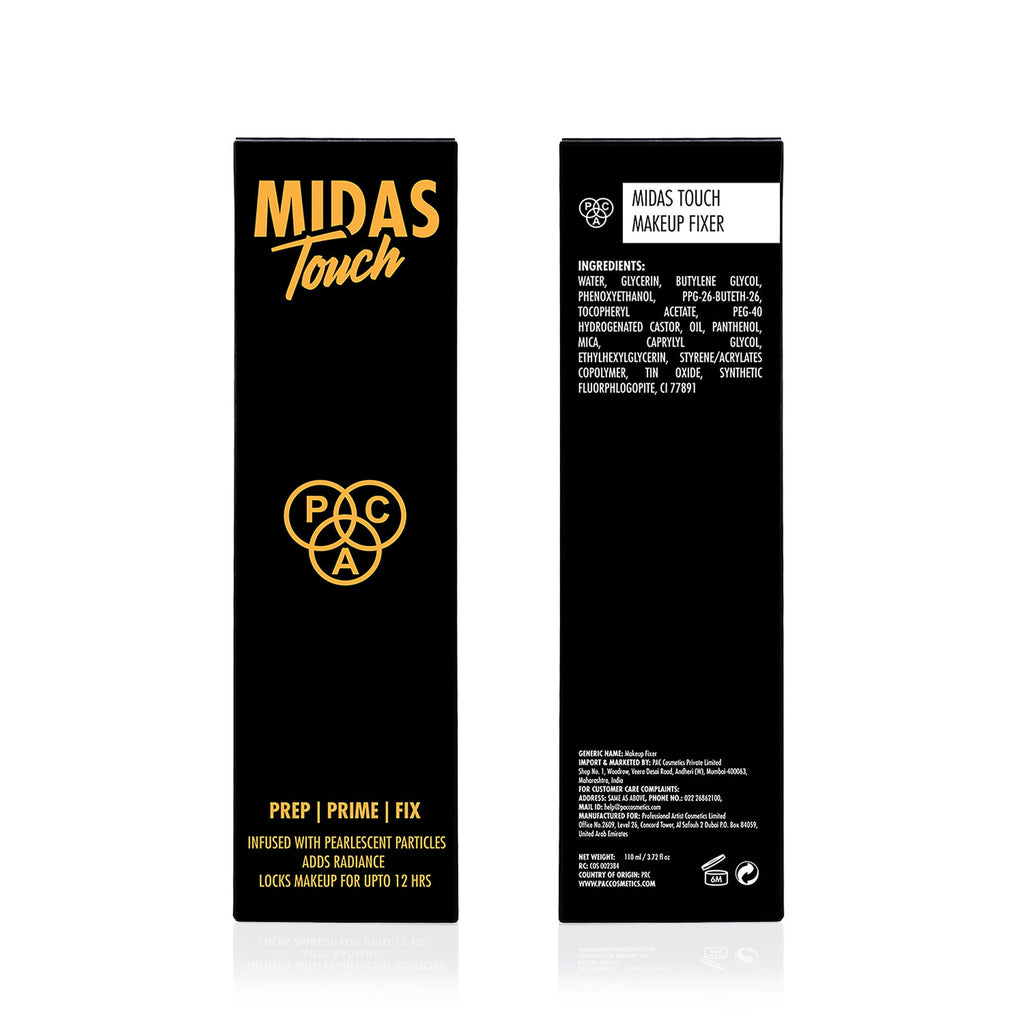 PAC Studio Midas Touch Makeup Fixer - Glow Setting Spray, Non - Sticky, Infused With Pearlescent Particles | Grocsy