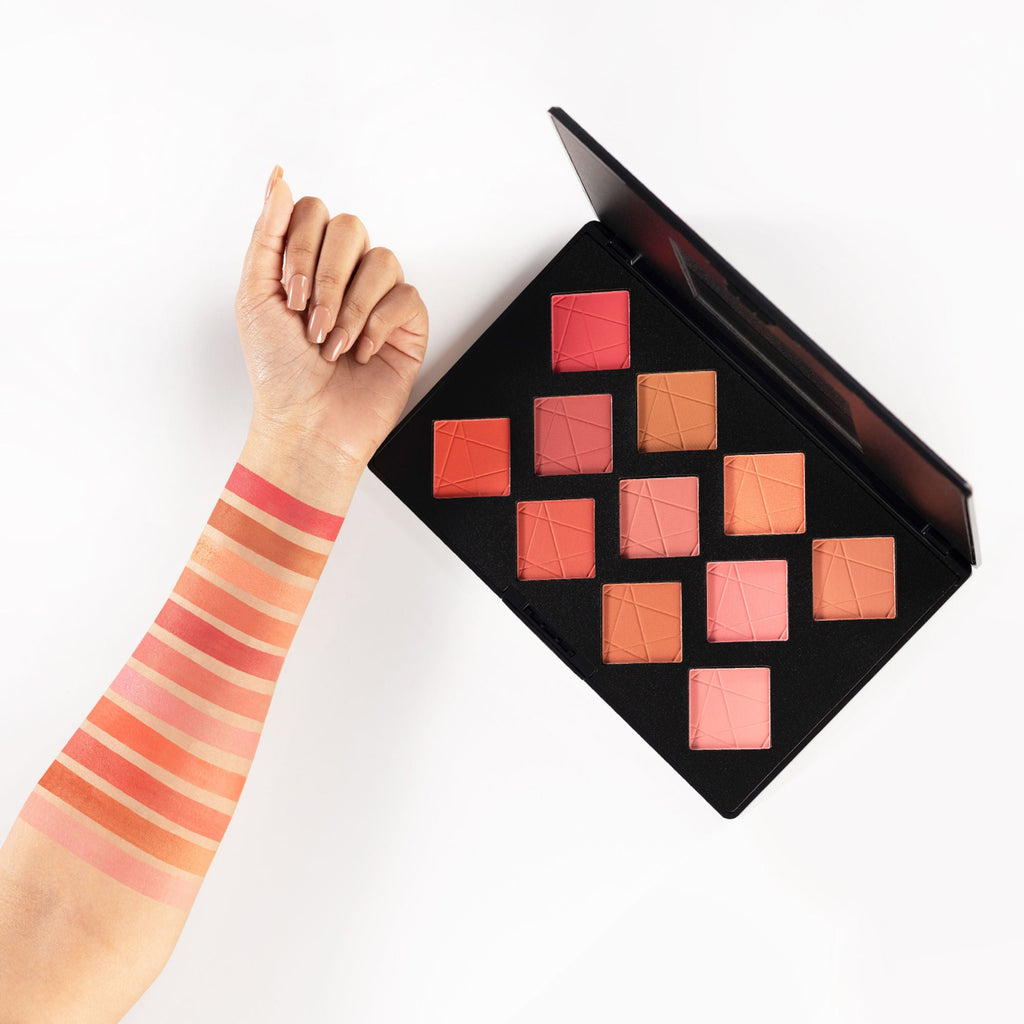 PAC Studio Take Cover Blusher X11 - Micro Fine Pigments, Blends Effortlessly, 8 Matte & 3 Shimmer Shades | Grocsy