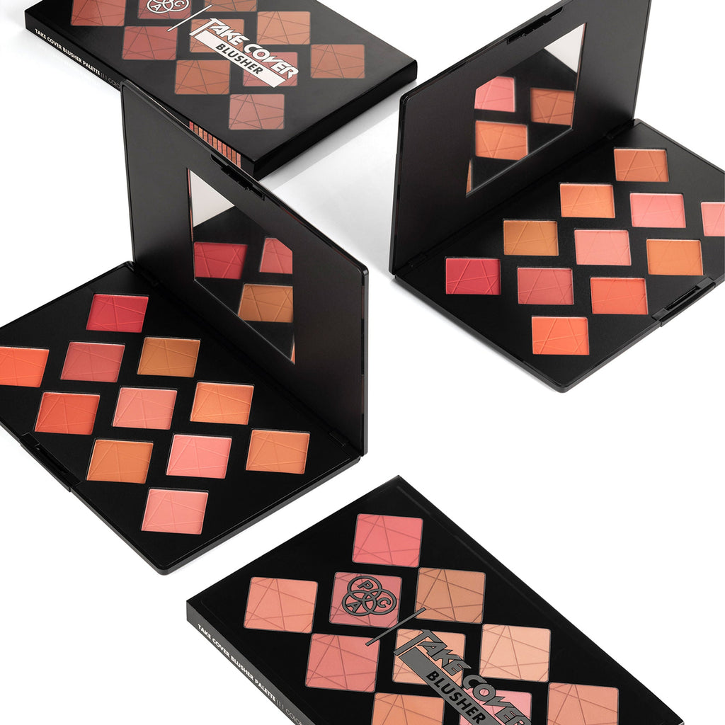 PAC Studio Take Cover Blusher X11 - Micro Fine Pigments, Blends Effortlessly, 8 Matte & 3 Shimmer Shades | Grocsy