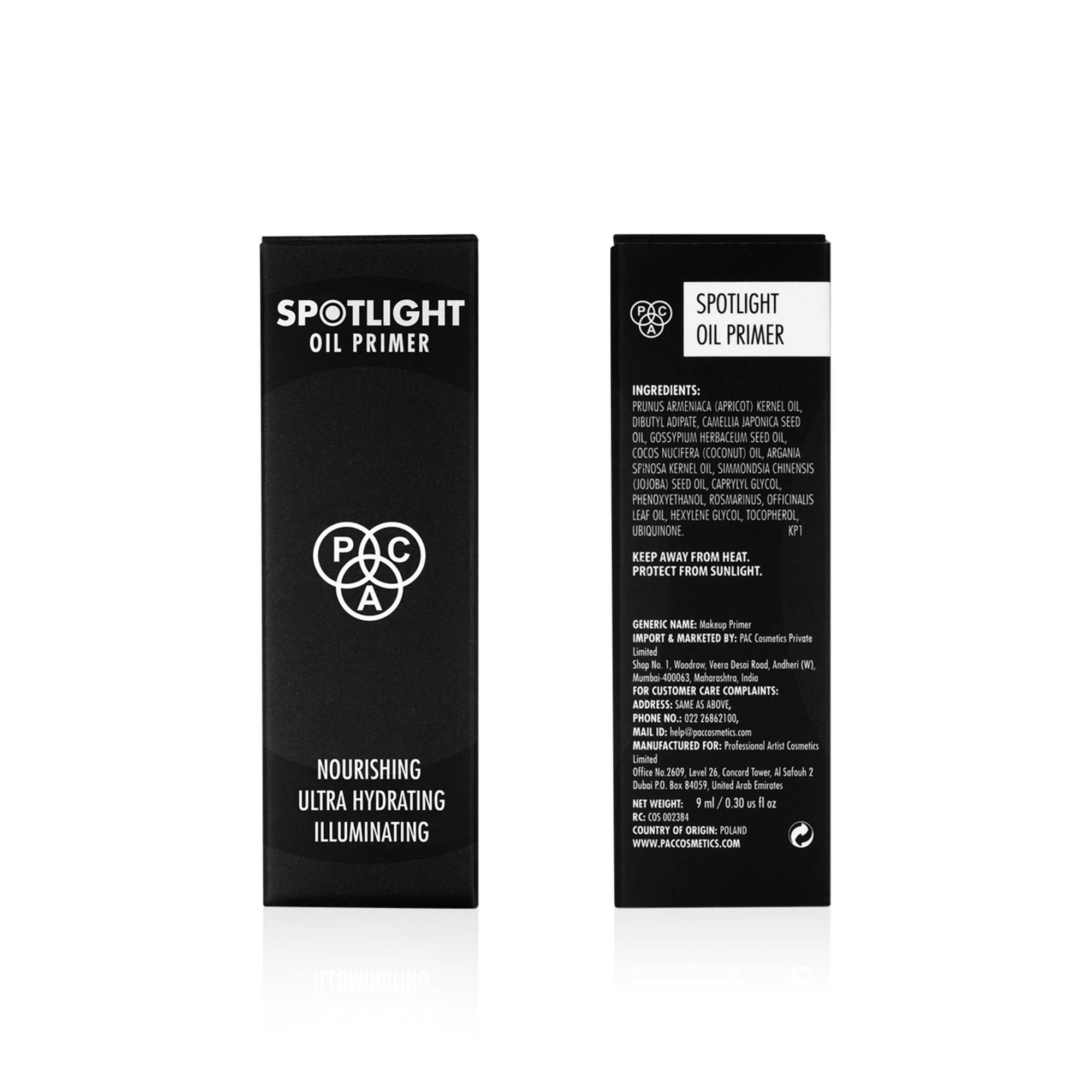 PAC Studio Spotlight Oil Primer - Ultra Lightweight, Hydrates Nourishes & Boosts Radiance Best For Dry Skin | Grocsy