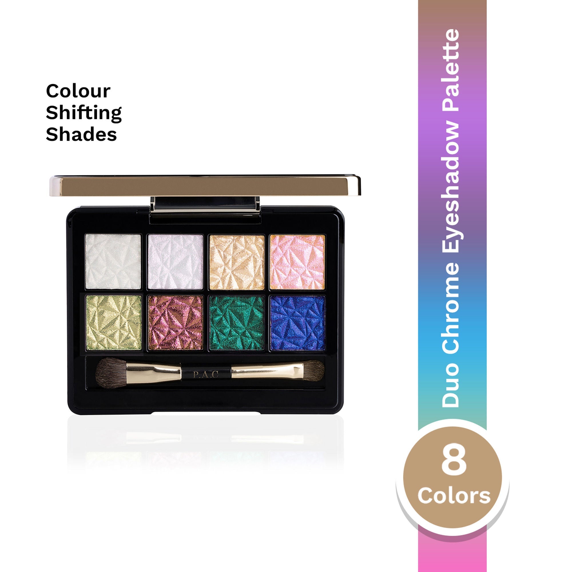 PAC Studio Spotlight Duo Chrome Palette Season 1 - Intensely Pigmented, Buttery Smooth Multi Chrome Shades | Grocsy