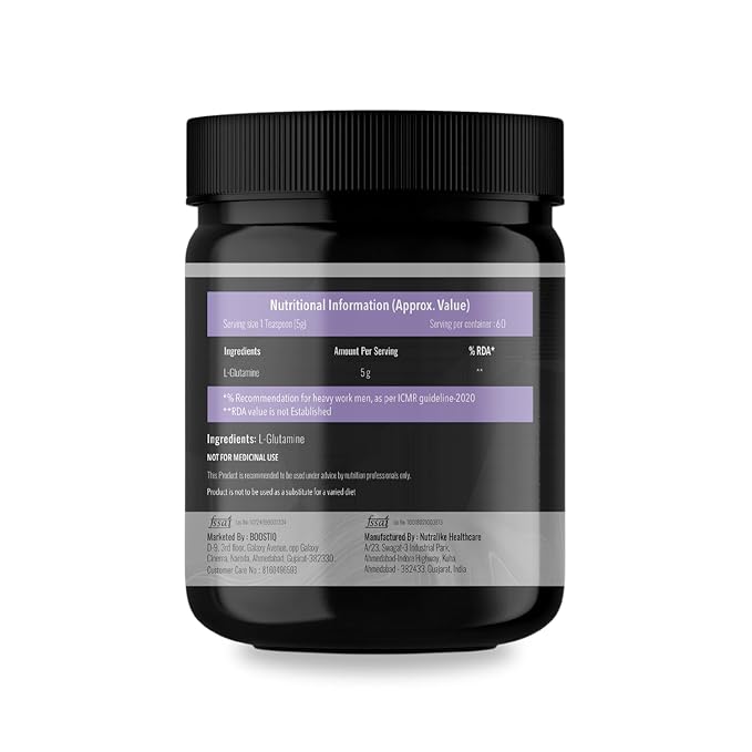 BOOSTIQ L-Glutamine Powder - Unflavoured | Grocsy