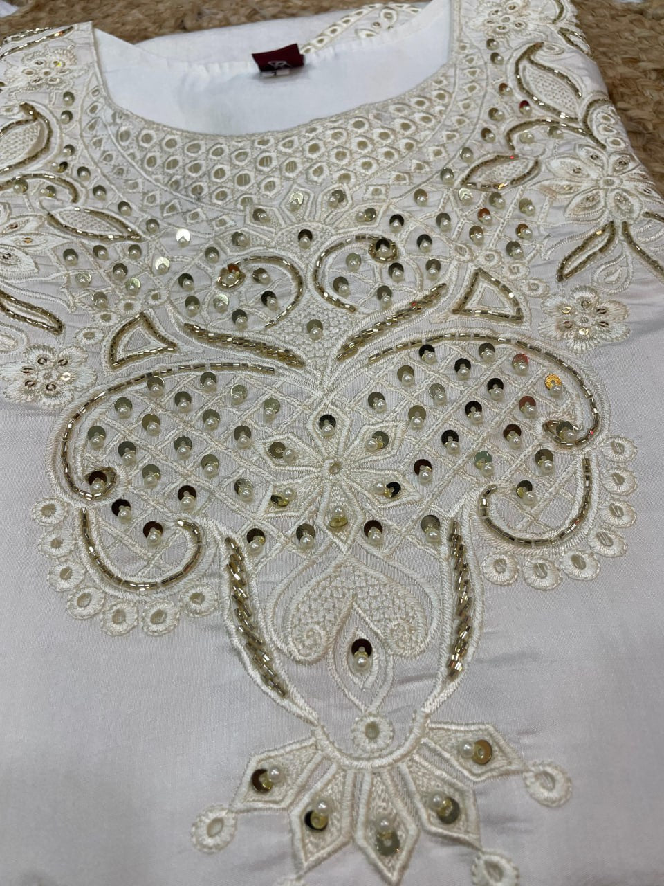 Pramukh Fab White Color Viscose Roman Kurta Set | Grocsy