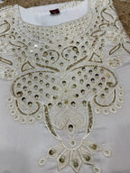 Pramukh Fab White Color Viscose Roman Kurta Set | Grocsy
