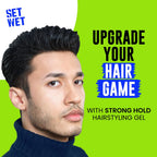 Set Wet Hair Gel for Men Vertical Hold Strong Hold High Shine | Grocsy