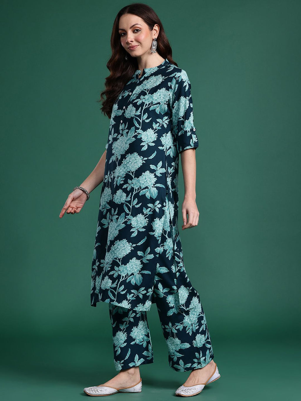 Indo Era Floral Printed Kurta with Palazzos | Grocsy