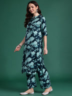 Indo Era Floral Printed Kurta with Palazzos | Grocsy
