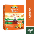 Tata Tea Teaveda Powder | Premium Assam Tea Leaves | Made With Goodness of Indian Herbals - Tulsi, Elaichi, Ginger & Brahmi | Grocsy