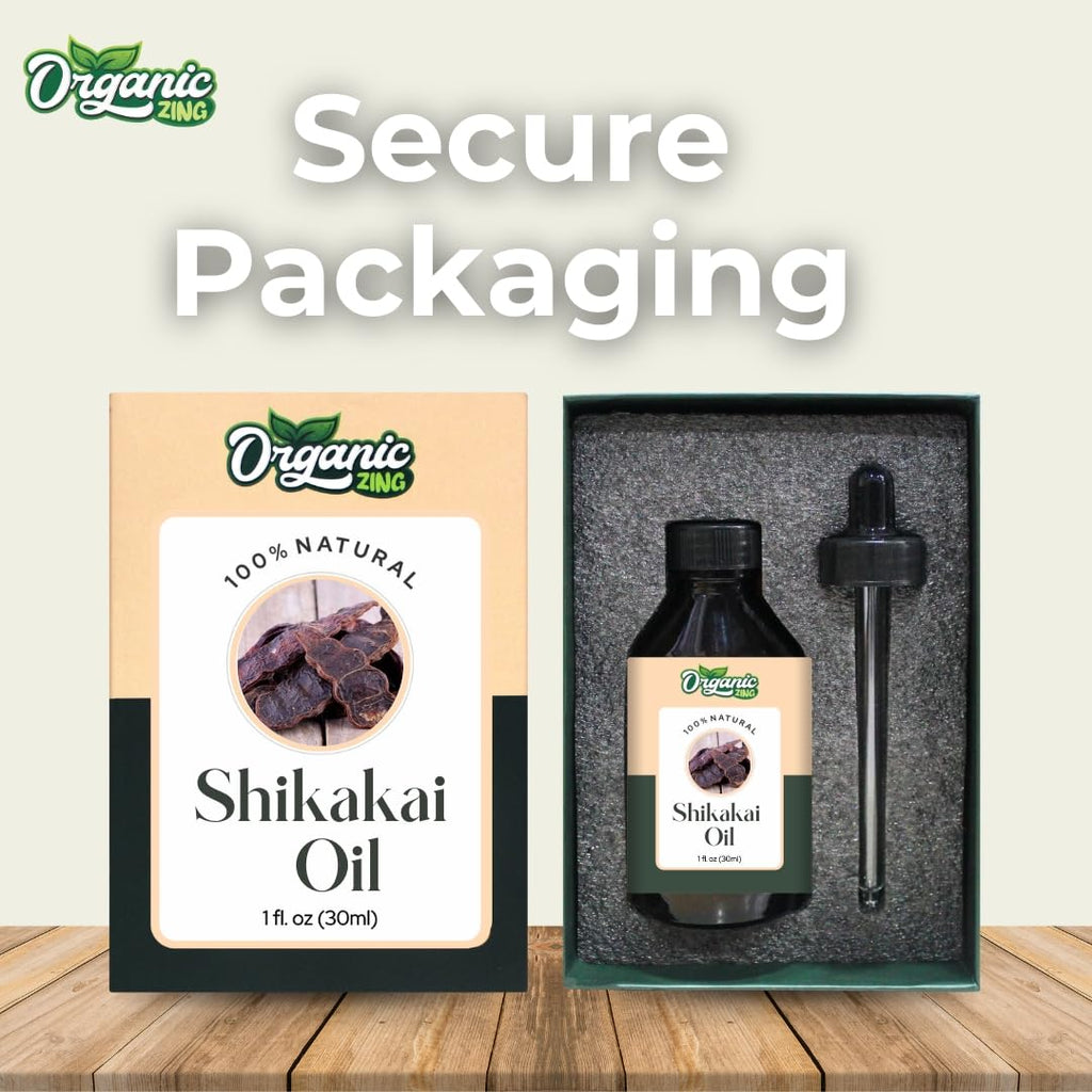 Organic Zing Shikakai (Acacia concinna) Oil | Pure & Natural Essential Oil for Haircare & Massage | Grocsy