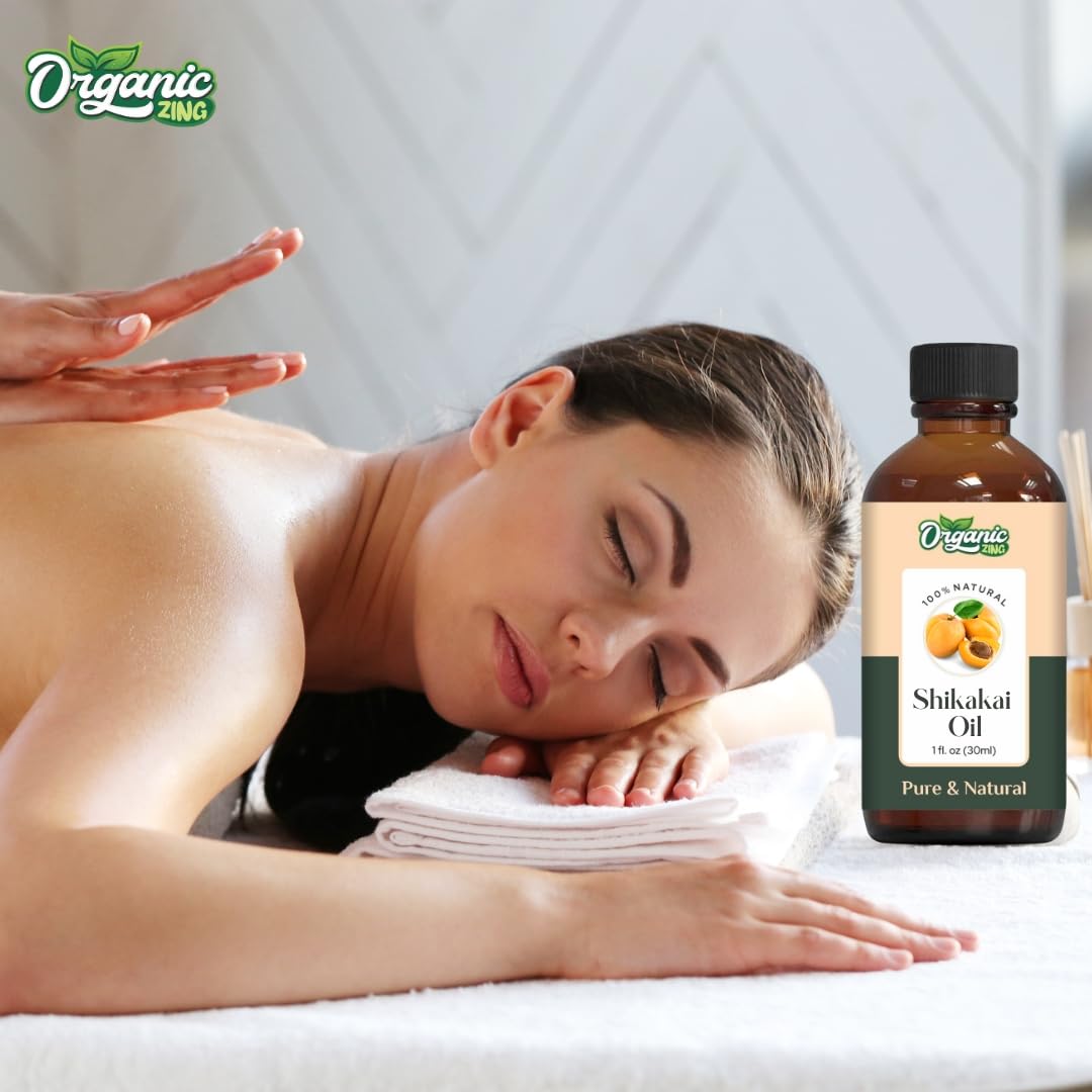 Organic Zing Shikakai (Acacia concinna) Oil | Pure & Natural Essential Oil for Haircare & Massage | Grocsy