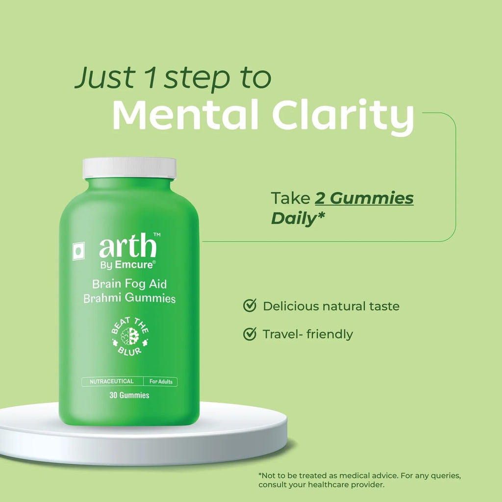 Arth Brain Fog Aid Brahmi Gummies | Grocsy