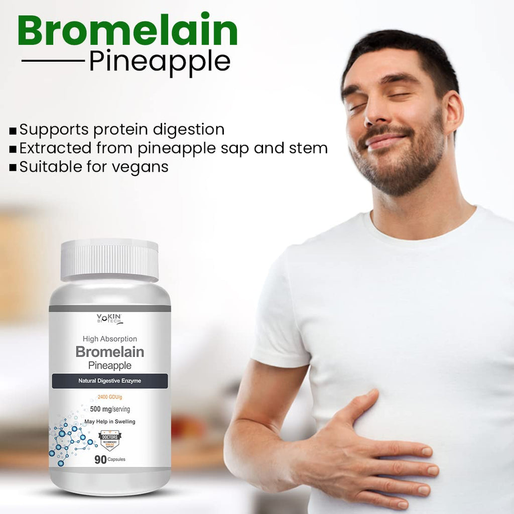 Vokin Biotech Bromelain Pineapple Capsules | Grocsy