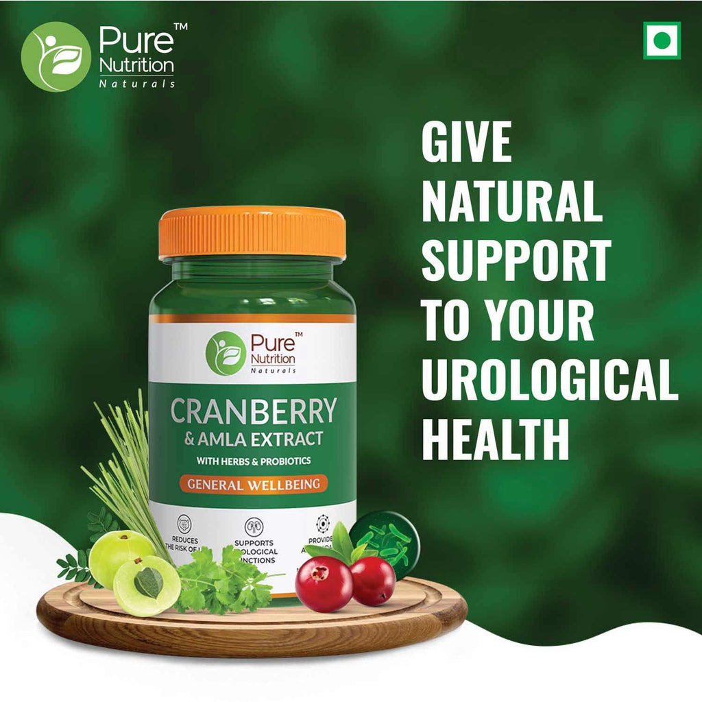Pure Nutrition Cranberry & Amla Extract Veg Capsules | Grocsy