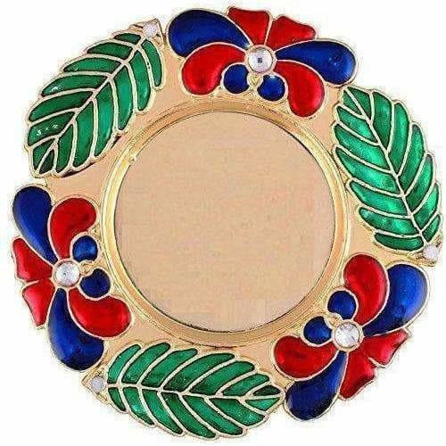 Golden - Haldi Kumkum Holder Tilak Thali Golden | Grocsy