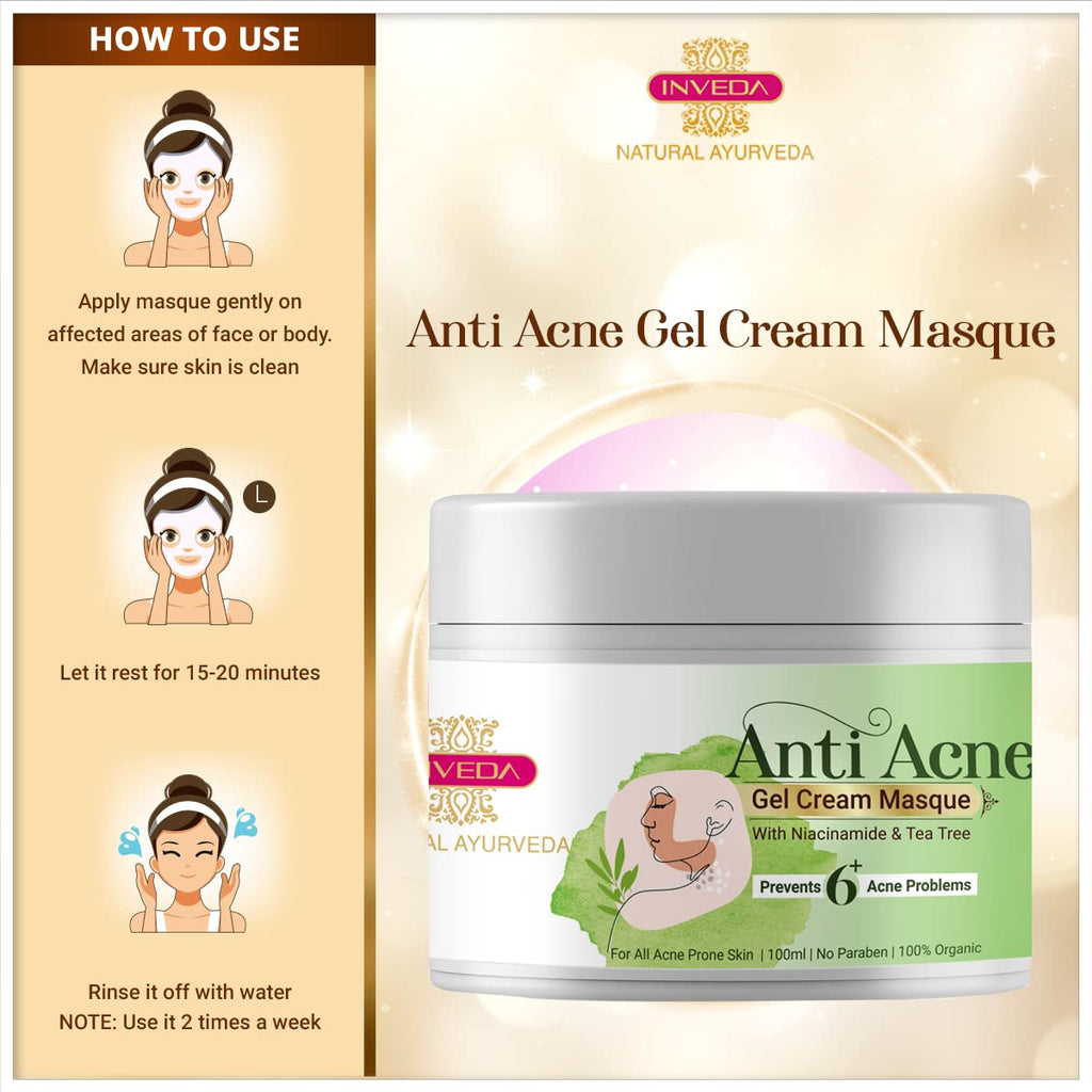 Inveda Anti Acne Gel Cream Masque | Grocsy