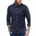 Men's Contrast Button Slim Fit Formal Shirt | Grocsy
