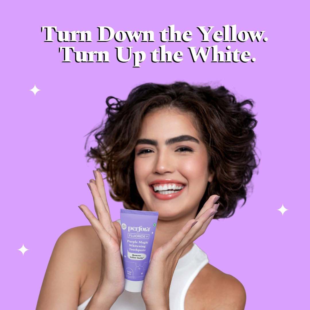 Perfora Fluoride+ Purple Magic Whitening Toothpaste | Grocsy