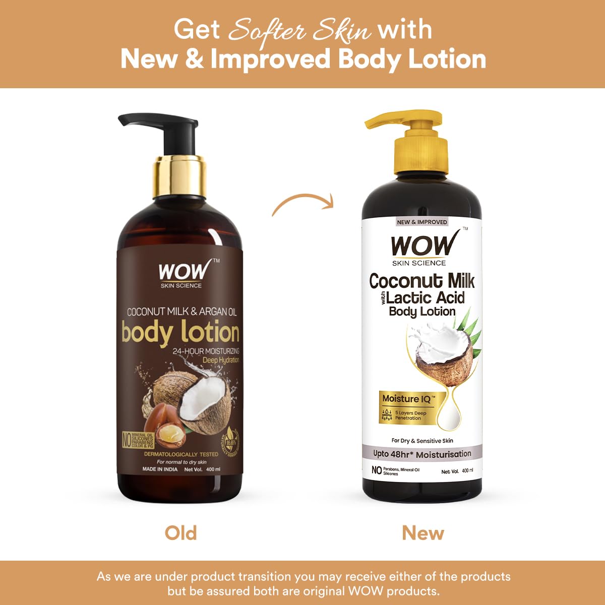 Wow Skin Science Coconut Milk and Argan Oil Body Lotion | Grocsy