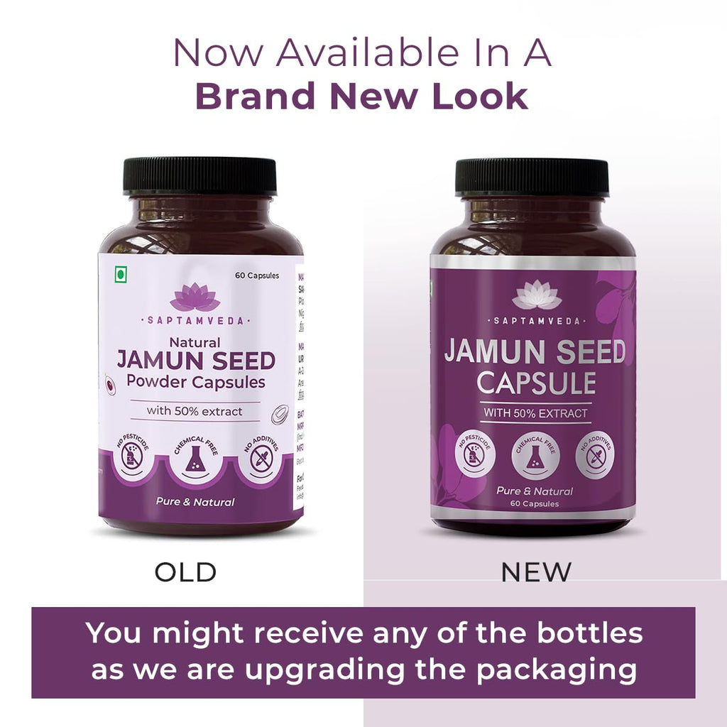 Saptamveda Natural Jamun Seed Capsules | Grocsy