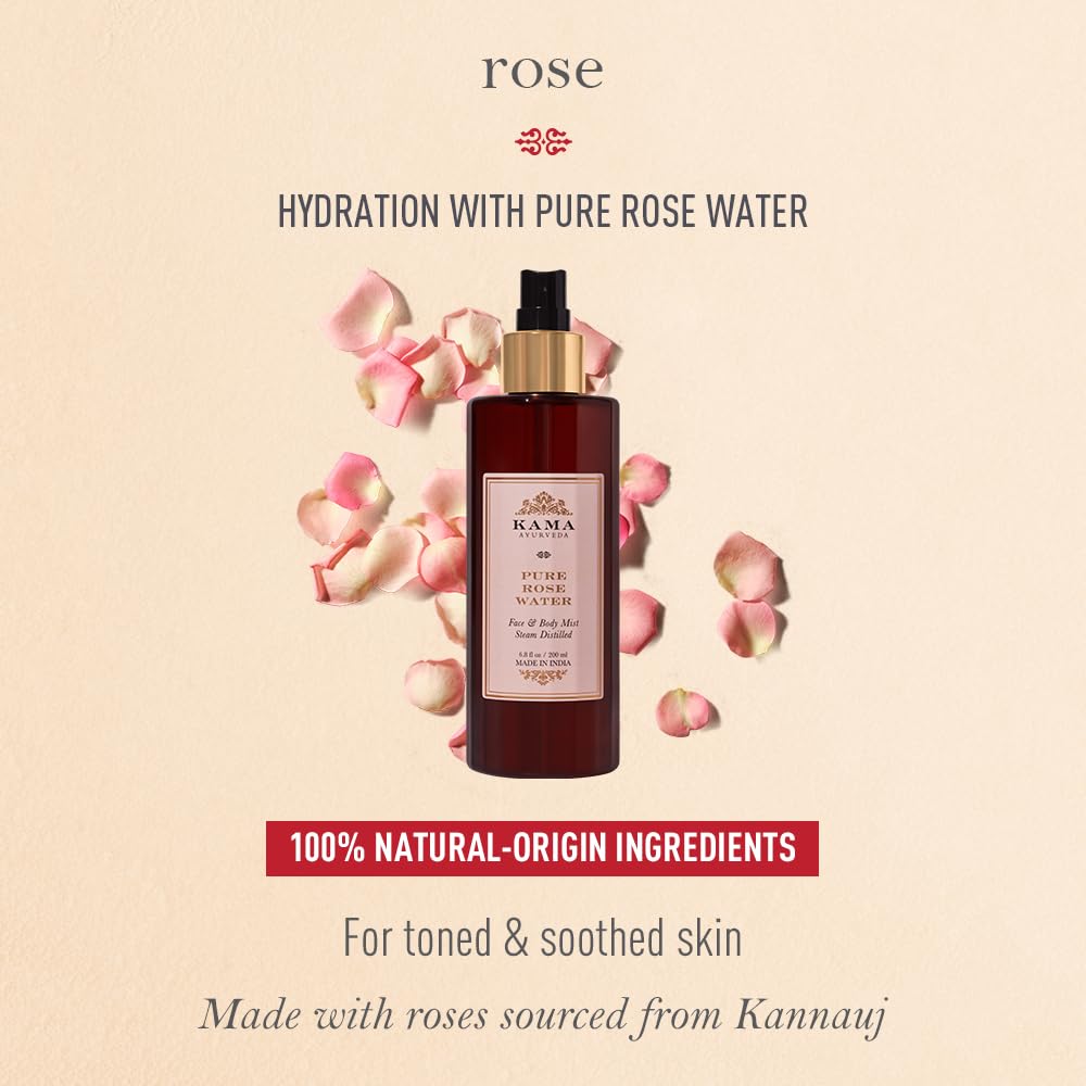 Kama Ayurveda Pure Rose Water Face and Body Mist | Grocsy