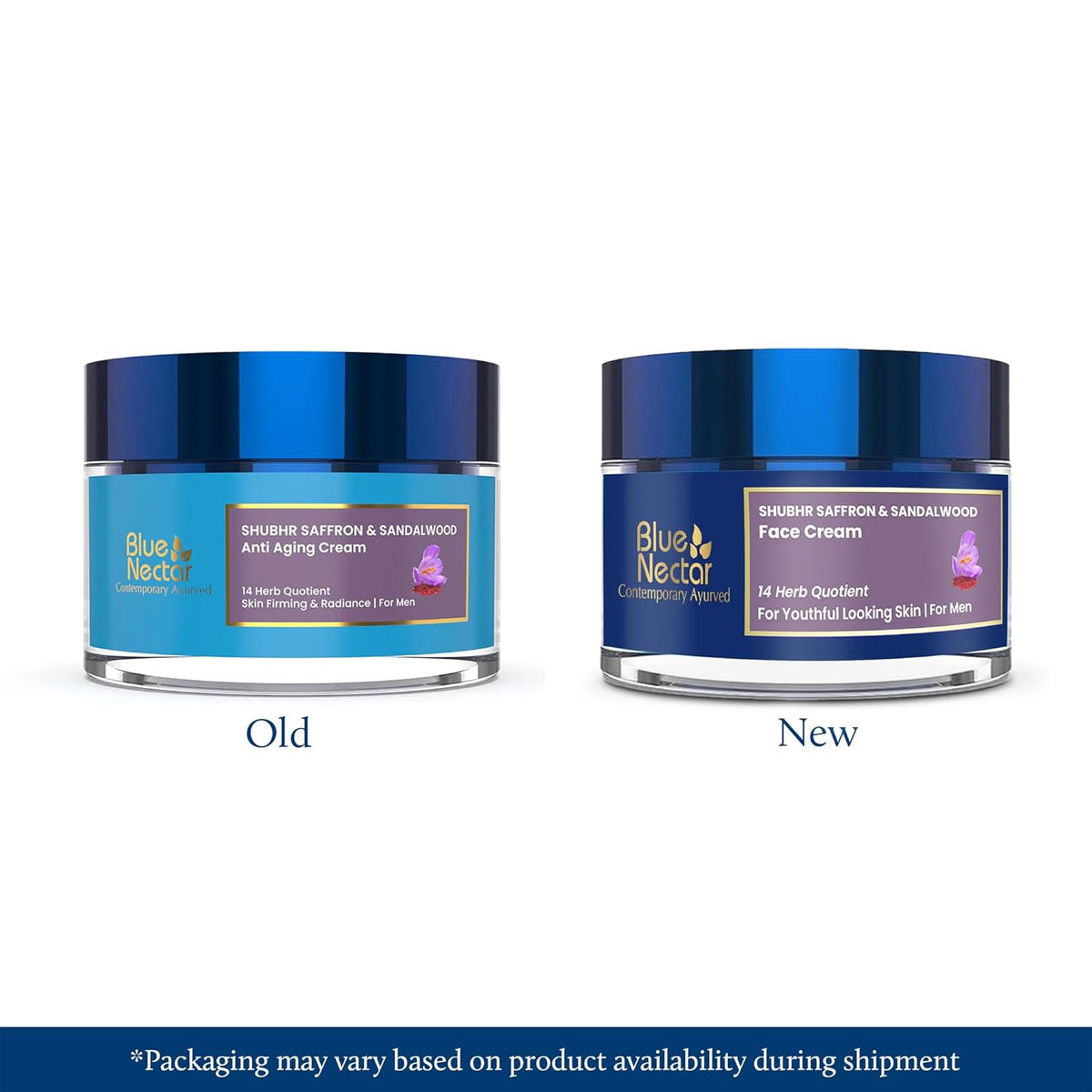 Blue Nectar Shubhr Anti Aging Saffron & Sandalwood Cream for Men | Grocsy