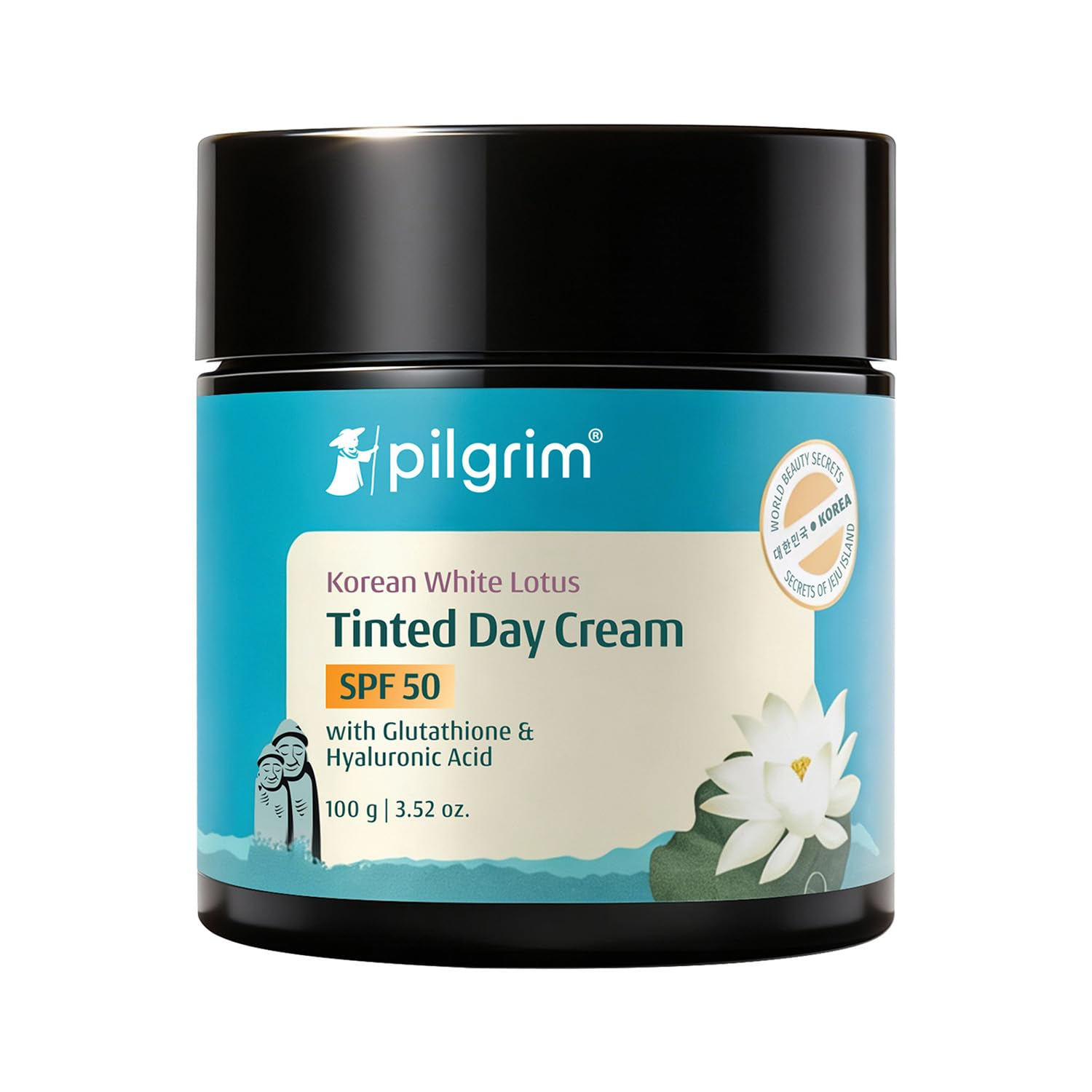 Pilgrim Korean White Lotus Day Cream SPF 50 With Camellia And Yugdugu | Grocsy