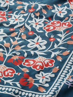 Sangria Women Teal Blue & White Printed Kurta with Palazzos | Grocsy
