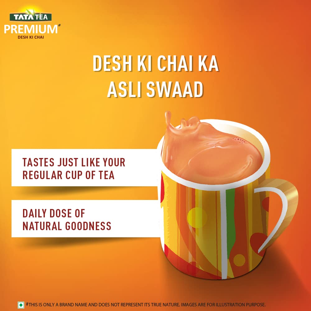 Tata Tea Teaveda Powder | Premium Assam Tea Leaves | Made With Goodness of Indian Herbals - Tulsi, Elaichi, Ginger & Brahmi | Grocsy