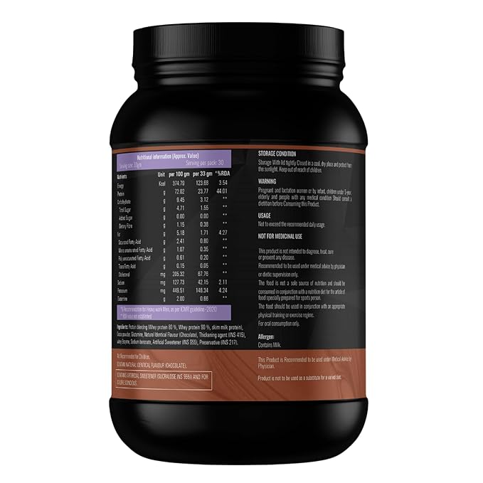 BOOSTIQ Whey Protein Concentrate Powder - Chocolate Flavour | Grocsy