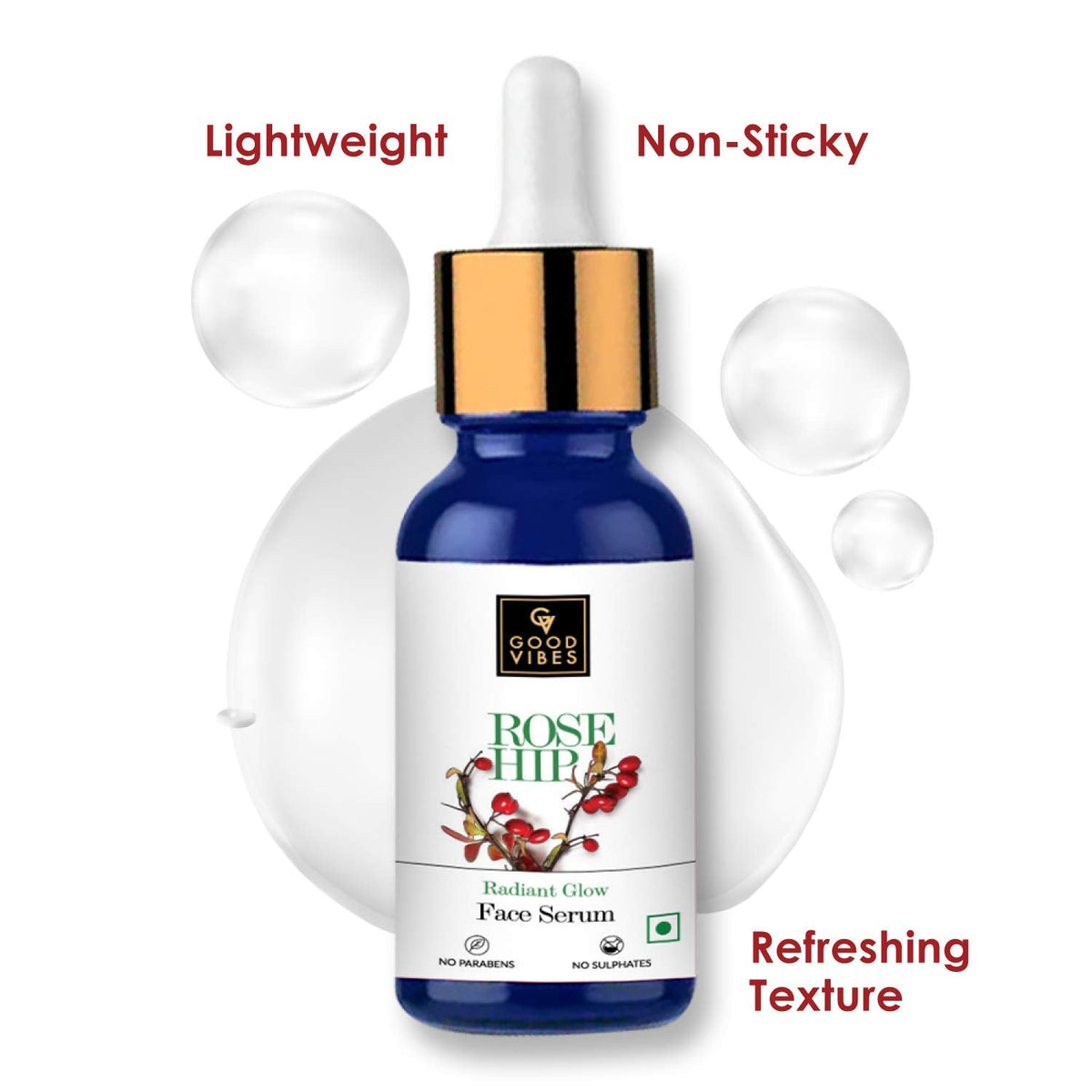 Good Vibes Rosehip Radiant Glow Face Serum | Grocsy