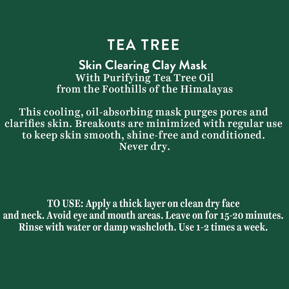 Biotique Advanced Organics Tea Tree Skin Clearing Clay Mask | Grocsy