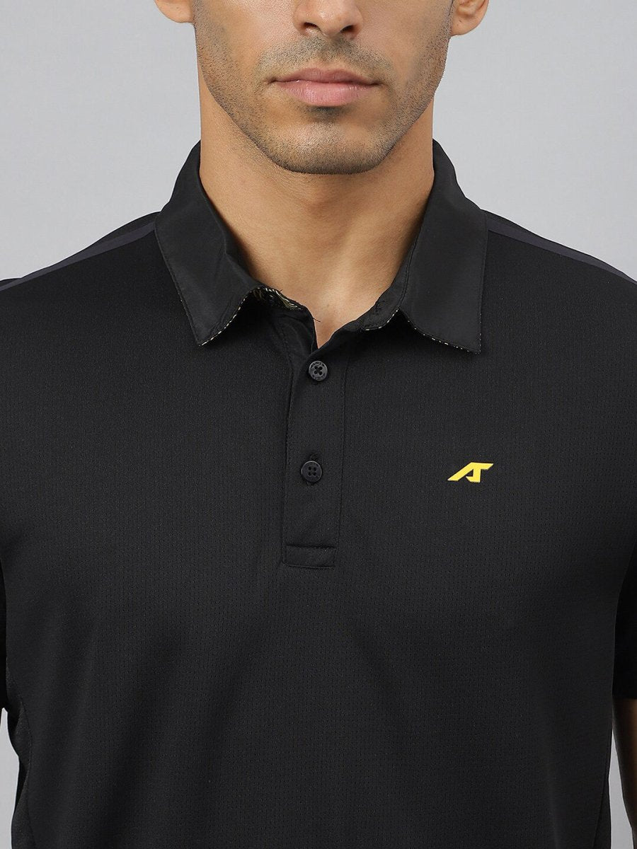 Alcis Men Train-Tech Anti-Static Slim-Fit Training Polo T-Shirt | Grocsy